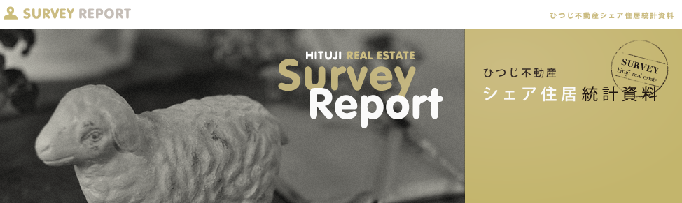 ひつじ不動産 シェア住宅統計資料 SURVEY REPORT